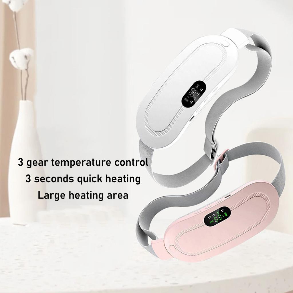 Менструальный пояс с подогревом, горячий компресс, способствующий циркуляции крови, электрический пояс для женщин, белый