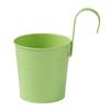 Iron Hanging Flower Pot Balcony Planter with Detachable Hook Solid Color Herb Pot for Indoor Windows Garden Fence Railing