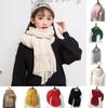 Long Tassel Winter Cashmere Scarf Warm Knitted Scarf Fashion Solid Color Scarves Women