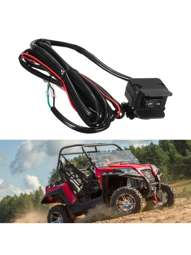 Heavy Duty Handlebar Control Line Winch  Switch 3-Meter Handlebar Control  Accessories for ATV/UTV -