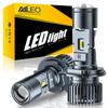 AILEO H4 Car LED Projector with Lens, Headlight, Hi/Lo Switching, Explosive Light, 6,500 K,