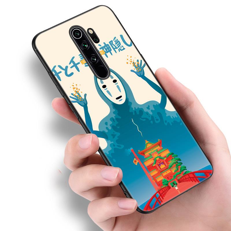 Силиконовый чехол для телефона Anime Studio Ghibli Тоторо для Xiaomi Redmi Note 11 10 9 8 Pro 11T 10T 10S 9S 8T 9 9A 9C 9T, черный мягкий чехол