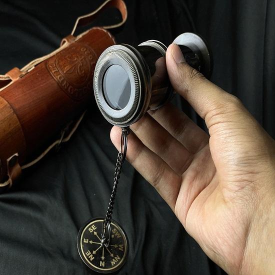 Латунный античный декор Подзорная труба, Ручной телескоп для любителей приключений, Монокуляр Морской декор для подарка, Кельвин Хьюз Лондон, 45,72 см