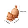 Hand-carved Animal Figurine Adorable Tea Pet Desktop Decor Cat Sculpture  Table