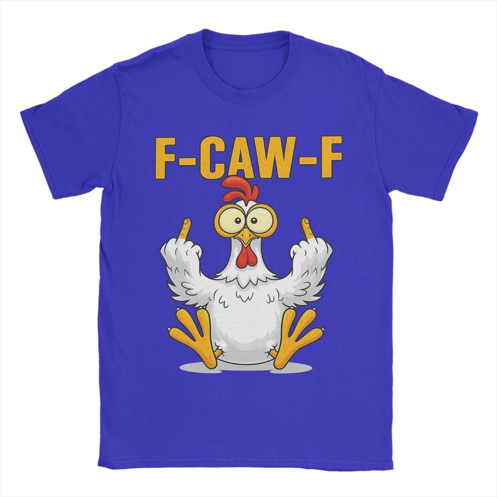 Мужская футболка F-Caw-F-Chicken Новинка Чистый хлопок Футболка с круглым вырезом Короткий рукав Подарочные Топы