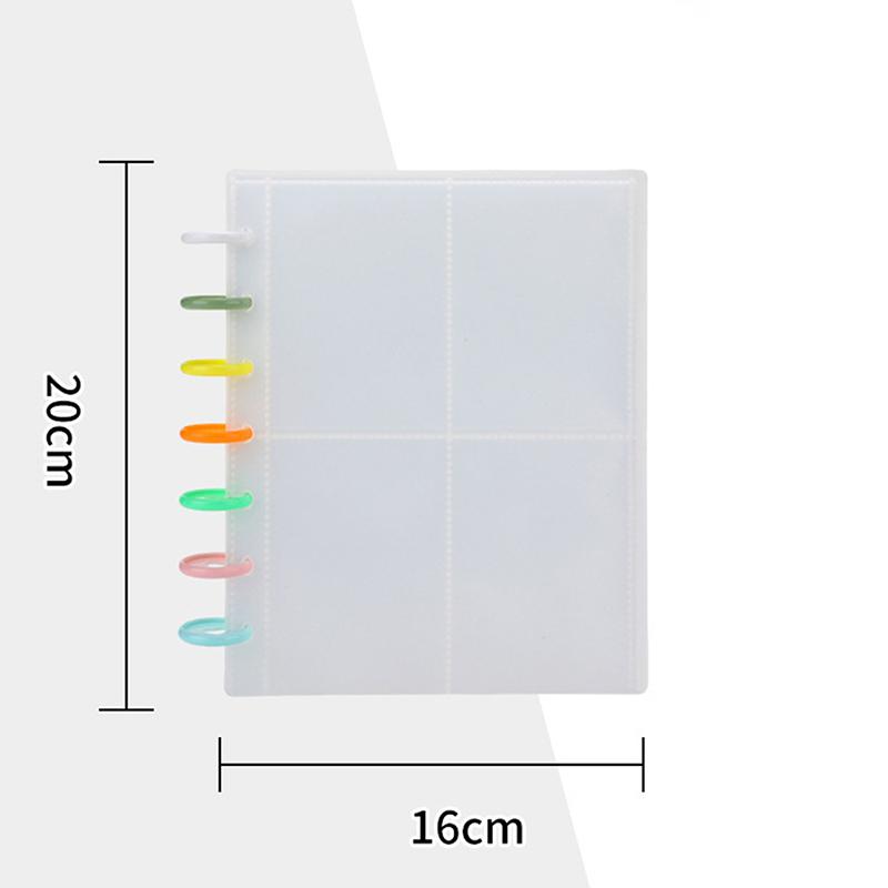 Kpop Покетбук на 7 ячеек Большой вместимости Альбом для фотографий идолов Книга для хранения карточек Прозрачный переплет Фоновая бумага