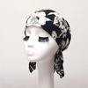 White Pirate Tricorne Bandana Chemotherapy Cap - Thin, Breathable, Adult Headwrap