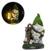 Solar Garden Night Light Flocking Elf American Style Intelligent Induction Garden Villa Ornamen U3K9