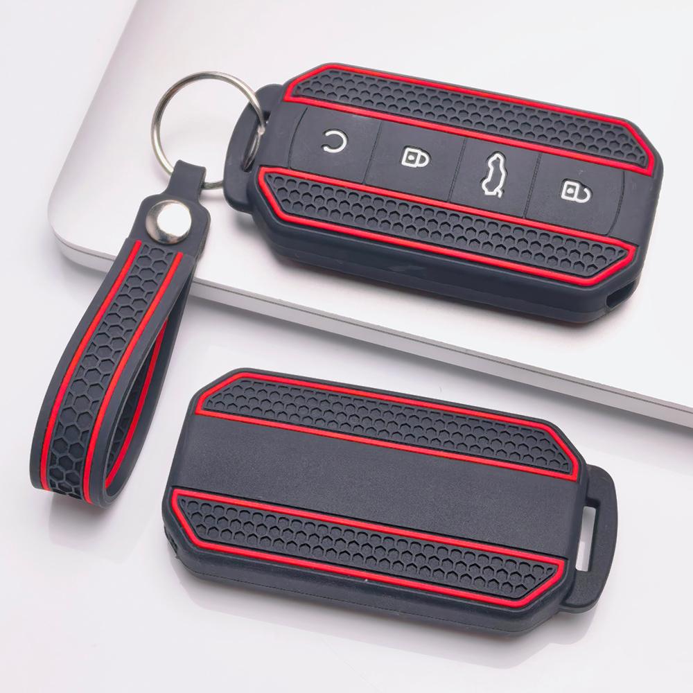 Чехол для брелока Chery Tiggo с брелоком, защита от царапин, ударопрочная защита, мягкая текстура для удобного захвата, отзывчивые кнопки, пылезащитный чехол