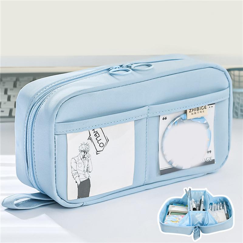 Большой вместительный пенал Kawaii, милые пеналы для студентов, пенал для студентов, большие школьные принадлежности, канцелярские принадлежности, пеналы, коробка, пенал