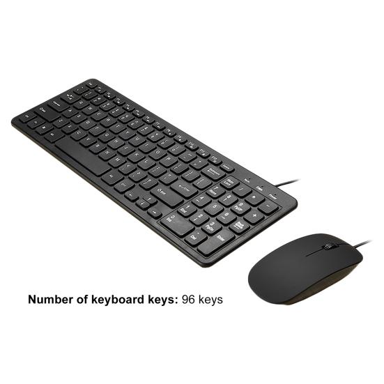 568 Проводная клавиатура Передача 96 клавиш Чувствительная Стабильная USB Бесшумная Ультратонкая ПК Мышь