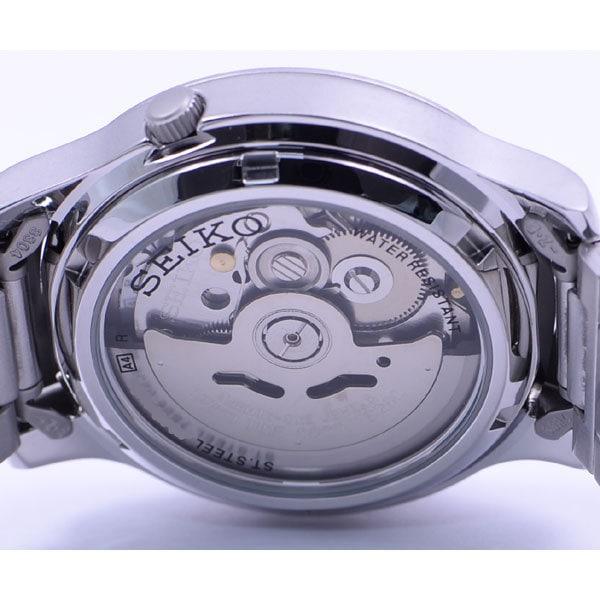 Seiko Men's SNK809K1 (Seiko5 Self-winding Yellow Black Dial Silver Belt) Round Watch Silver Analog