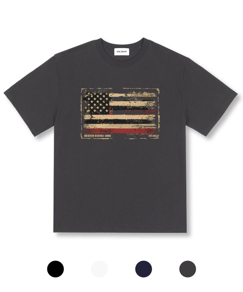 UNION GARMENTS Американское наследие Свободная футболка с коротким рукавом 4 цвета