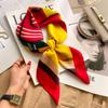 2025 Luxury Fashion Print 70*70cm Silk Square Scarf Women Soft Satin Hairband Neckerchief Tie Female Headband Foulard Bag Ribbon