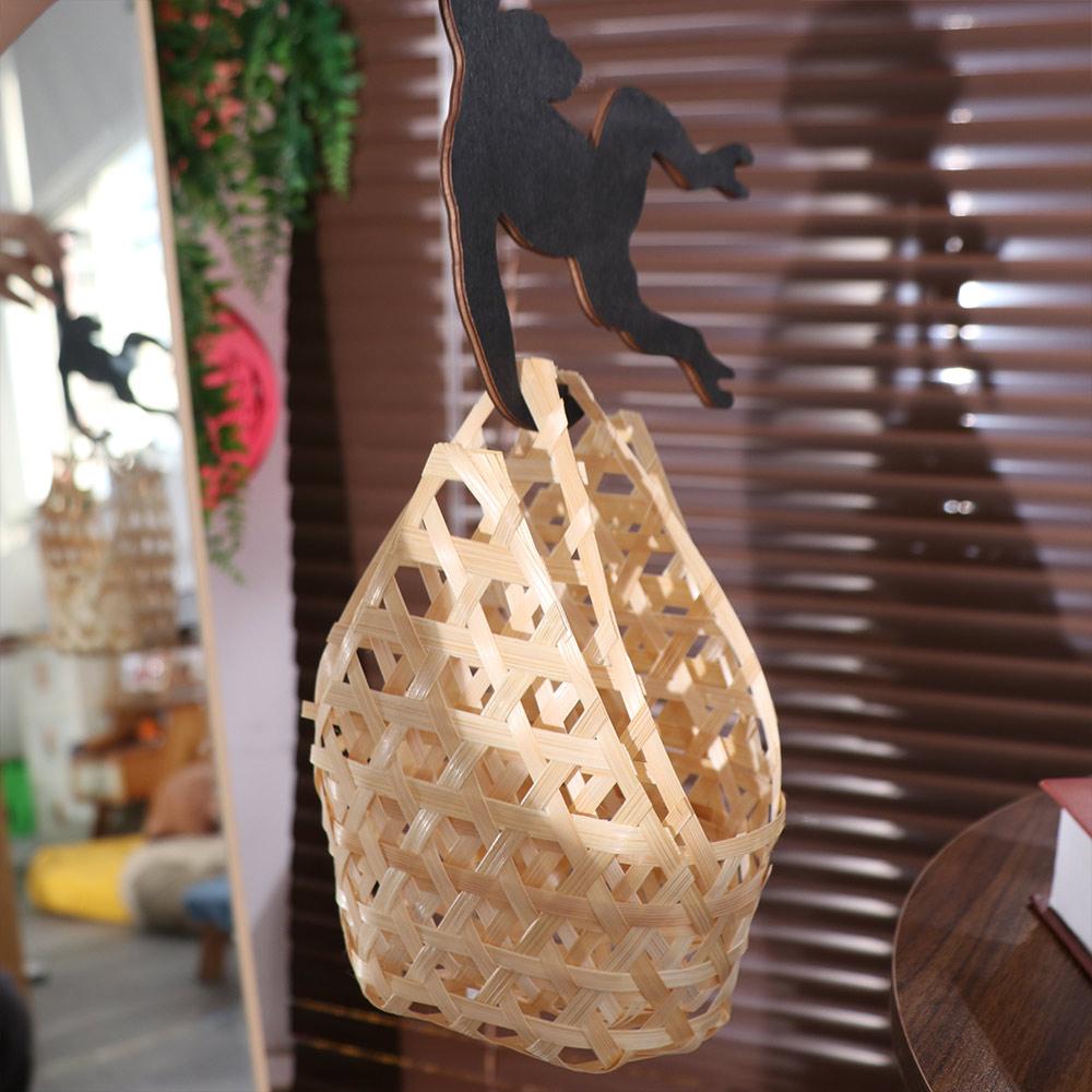 Creative Banana Balance Hook Wooden Under Cabinet Organizer Hooks Key Hanger Kitchen