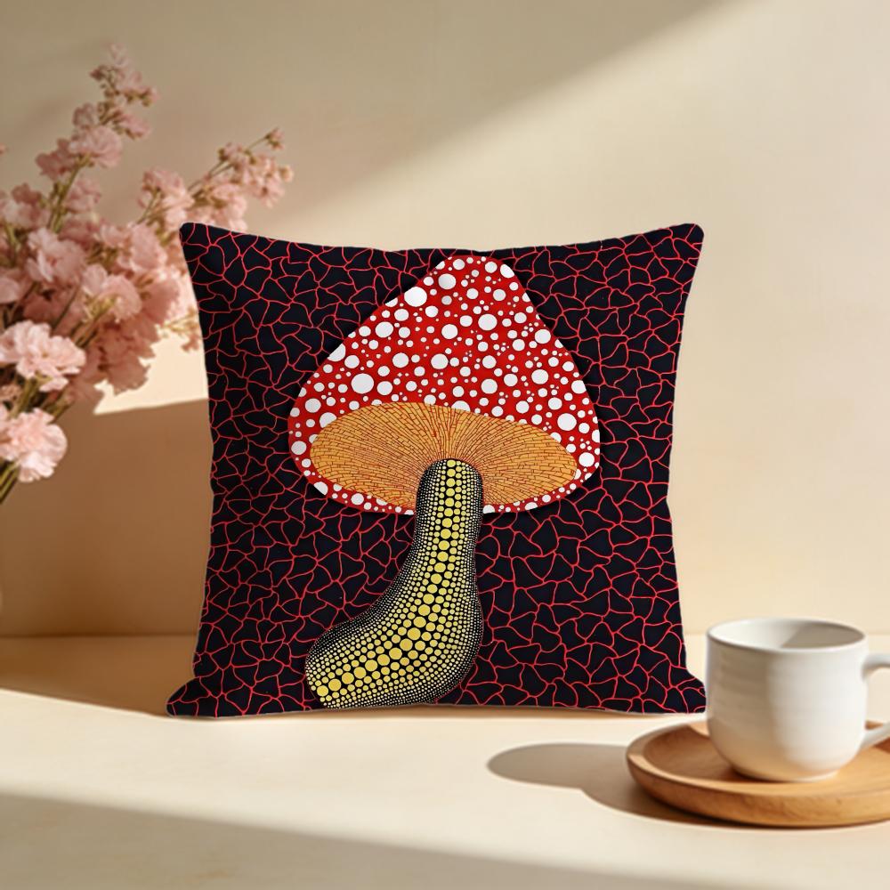 Trendy KKusama Yayoiiou Cushion Cover Stylish Washable Pillow Cover Ideal for Couch Bedroom Car Decoration