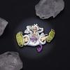 New  Japanese Anime One Piece Monkey D Luffy Nika Form Metal Brooch Gift Anime Merchandise