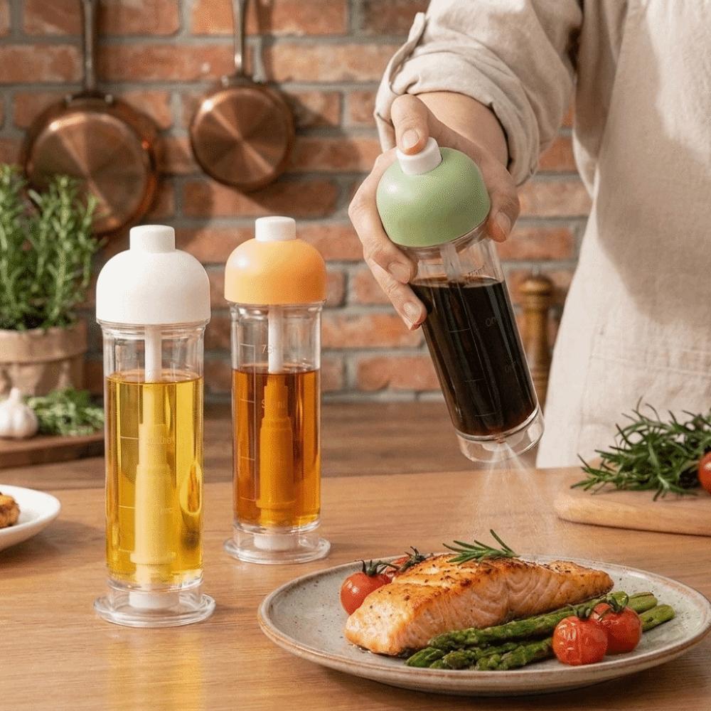100ML Press Oil Sprayer Plastic Cooking Oil Dispenser Portable Down-Spray Oil Bottle Salad Making