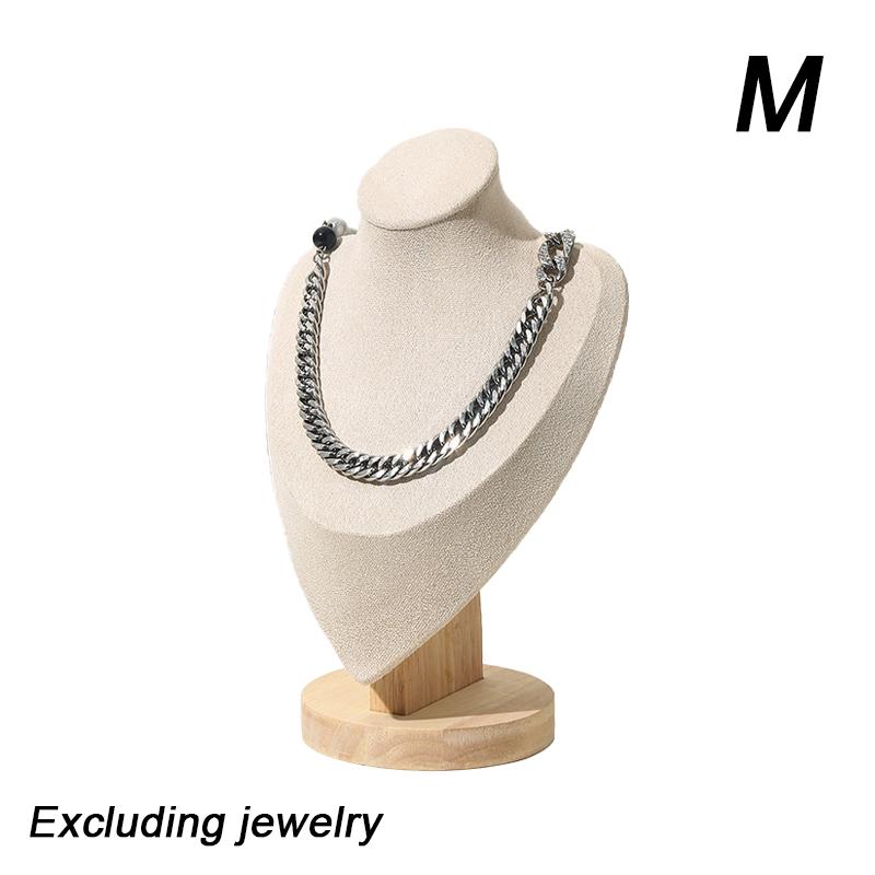 1PC Portrait Model Jewelry Stand Dresser and Window Beige Green Necklaces Portrait Necklace Holder Gift 2 Colors
