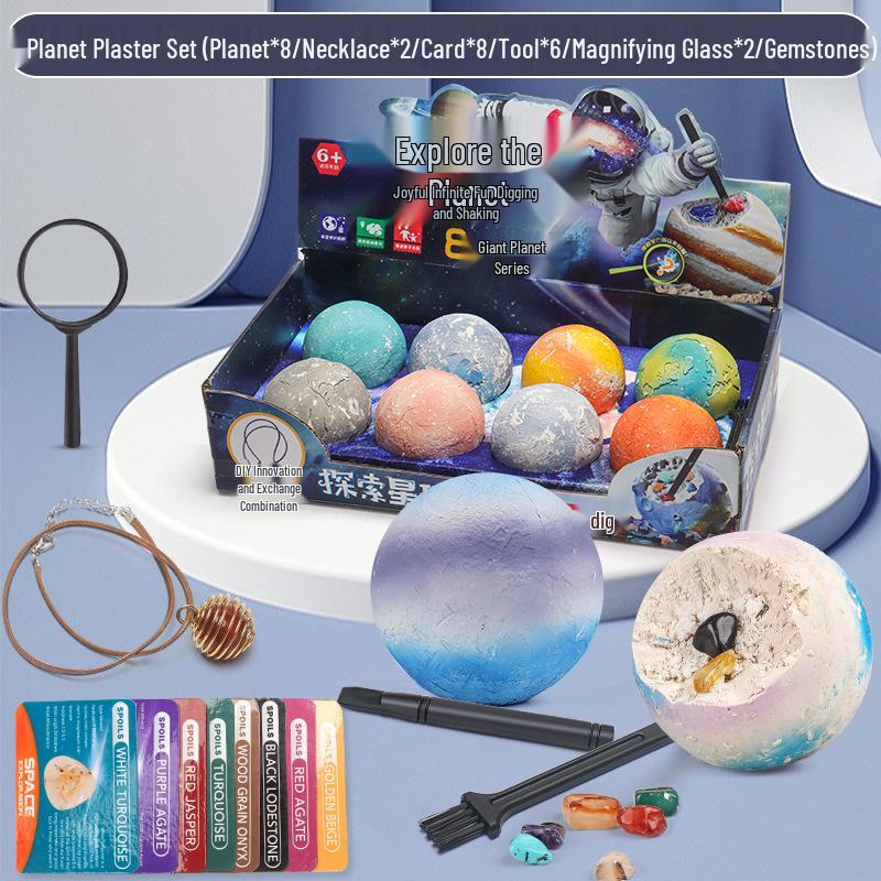 Браслет из драгоценных камней «Восемь планет», ручная работа, археологические раскопки, развивающая игрушка