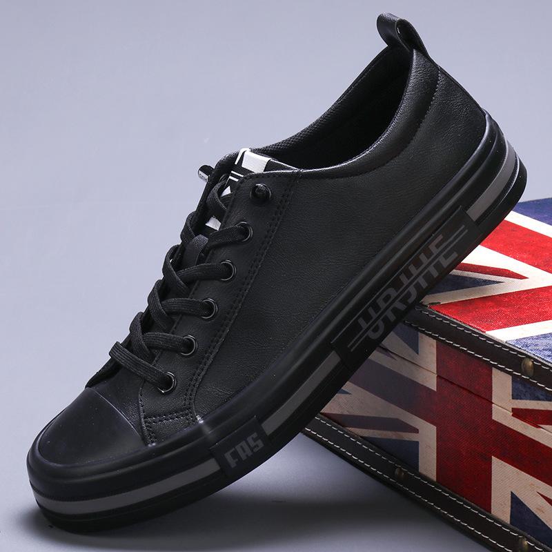 Men Board Shoes Platform Lace Up Leather Upper Breathable Casual Shoes Fashion Young Men Women Leisure Sneakers Zapatos Casuales