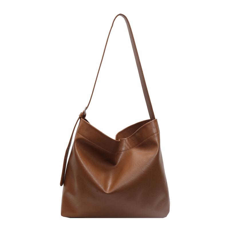 High Quality Sense Bag Women's Messenger Bag New Fashion Retro Shoulder Bag Large Capacity Commuter Bucket Tote Bag