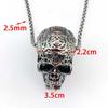 Винтажный властный кулон из сплава черепа, ожерелье из нержавеющей стали, персонализированные модные мужские аксессуары в стиле панк-рок, хип-хоп
