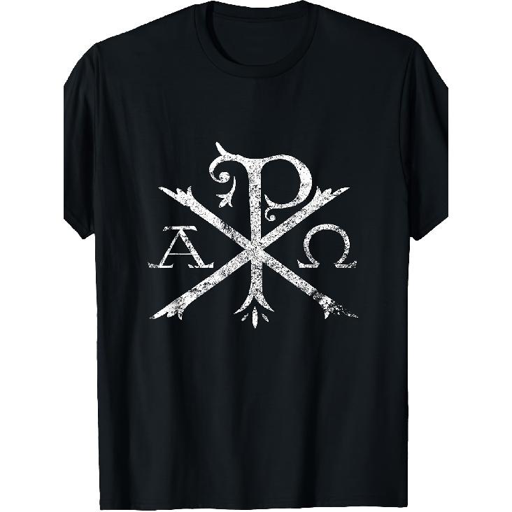 Christian Chi Rho Labarum Christogram Cross Faith T-Shirt Men'S Fashionable And Trendy Pure Crew Neck Casual Printed T-Shirt, Soft To The Touch,