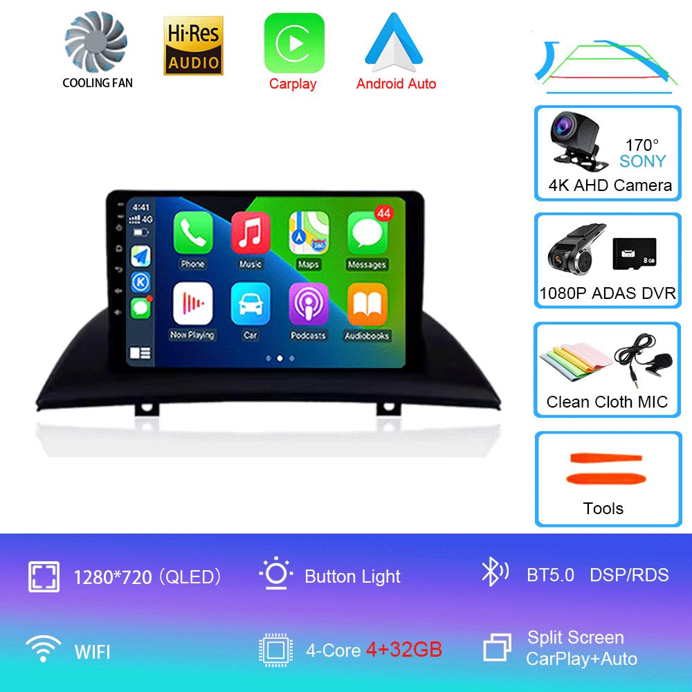 Для BMW X3 E83 2004 2005 2007-2012 9 дюймов Android 14 2din Радио DVD Автомобильный мультимедийный видеоплеер Навигация GPS 2 din dvd