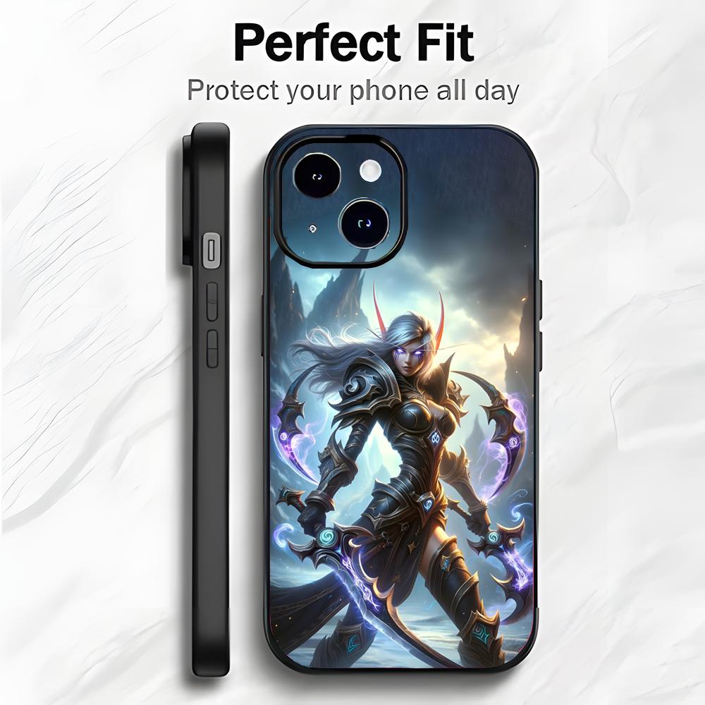 Эпический Огромный Американский Игровой W-World Of Warcraft Чехол для Телефона Чехол для Телефона Мягкая Упаковка Легкий Для iPhone17 16 15 14 13ProMax