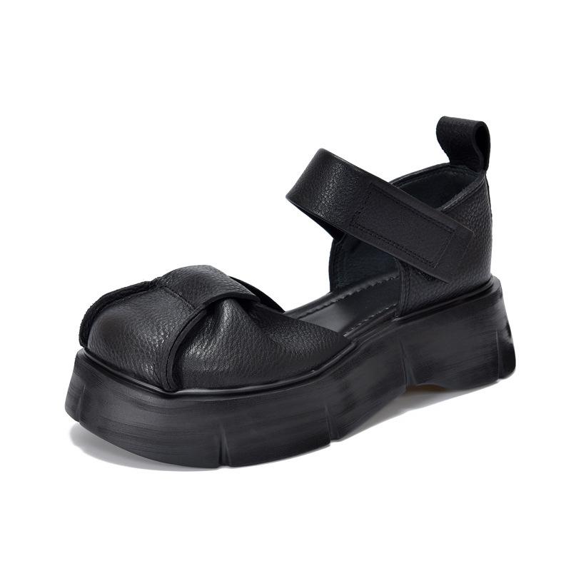 Johnature Легкие сандалии на толстой подошве в стиле ретро из натуральной кожи, женские туфли на платформе в римском стиле