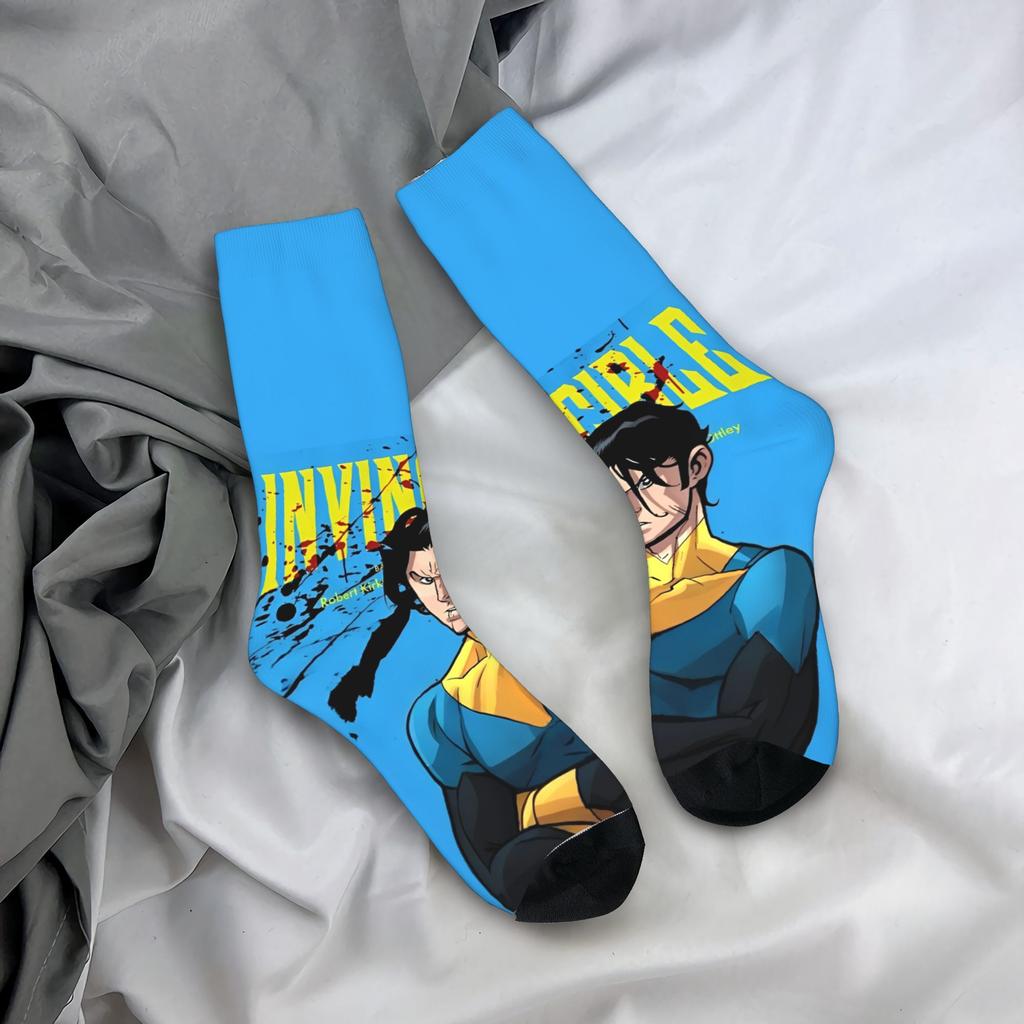 Взрослые Мужские Носки Аллен Инопланетянин Непобедимый Аниме Чулки Осень Смешные Теплые Мягкие Носки с Принтом Альпинистские Нескользящие Носки