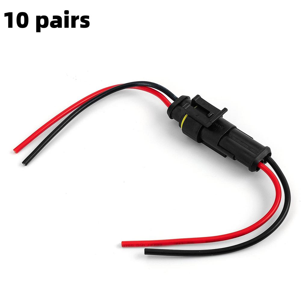 5/10 комплектов 2/3-контактных водонепроницаемых разъемов, штекер и гнездо, провод 16 AWG для автомобиля, грузовика, лодки и других проводных соединений
