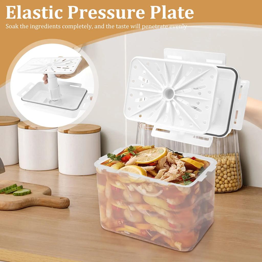 4/5 л Банка для солений Герметичный контейнер для ферментации солений для соленых огурцов, корнишонов, квашеной капусты, оливок, кимчи