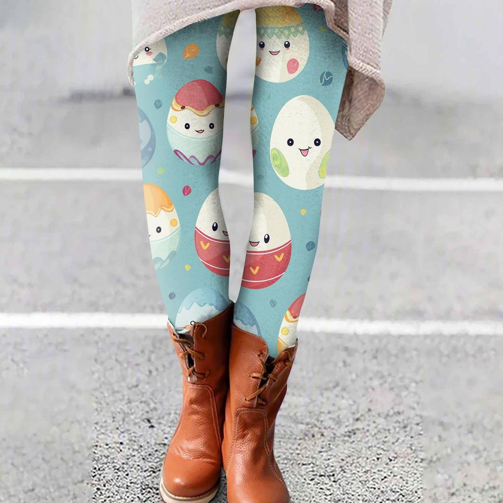 Женские брюки с эластичным мягким низом и пасхальным принтом, повседневные домашние спальные брюки