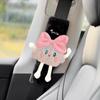 1pc Cute Cartoon Bow Bear Car Seat Belt Cover Imitation Rabbit Fur Auto Seatbelt Safety Shoulder Pad Soft Plush Protector