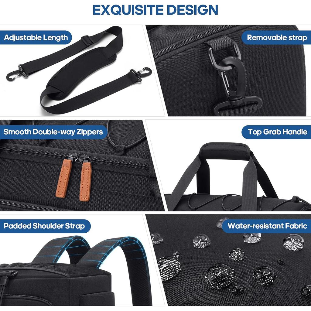 Спортивная сумка для мужчин и женщин с отделениями для обуви и ноутбука, спортивная дорожная сумка 3 в 1, рюкзак с защитой от кражи для ручной клади в самолете и на тренировках