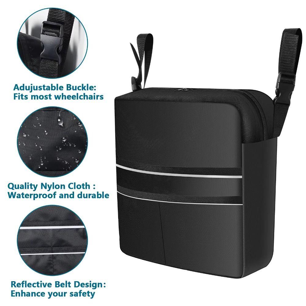 Waterproof Electric Wheelchair Rear Pack Large Capacity Wheelchair Backpack Seniors