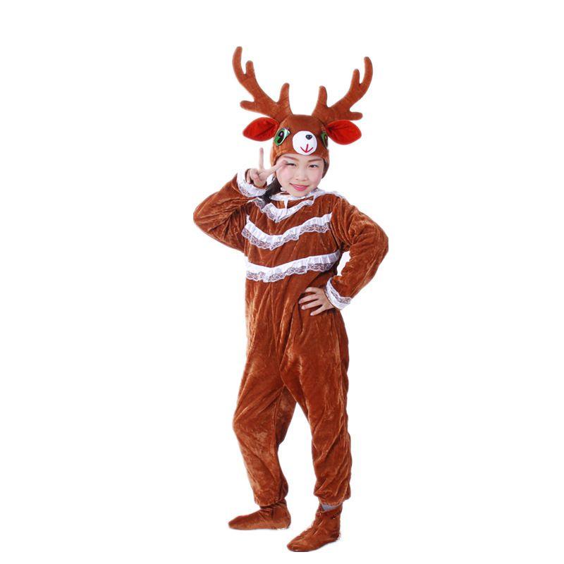 Extravagant Toddler Adult Elk Santa Claus Costume For Xmas Party