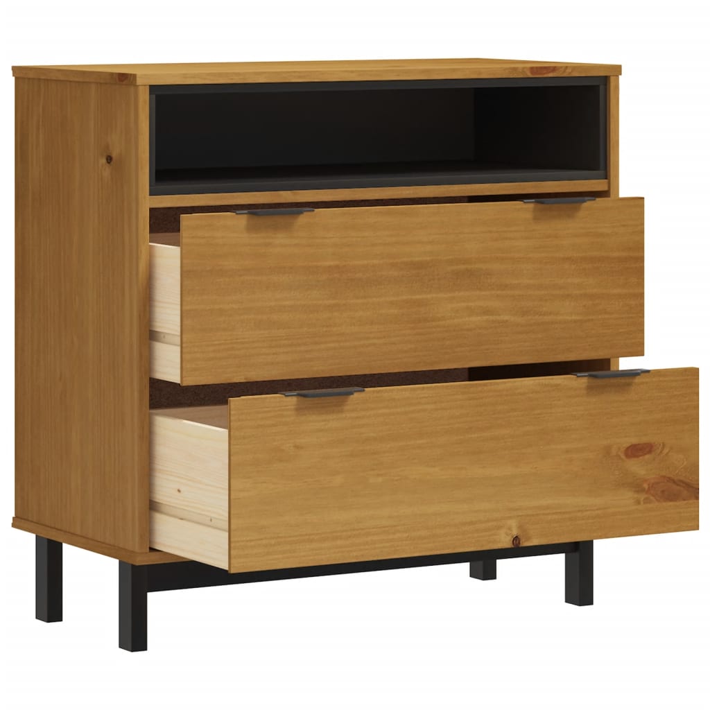 FLAM Drawer Cabinet 31.5 x 15.7 x 31.5 in (80 x 40 x 80 cm) Solid Pine Wood