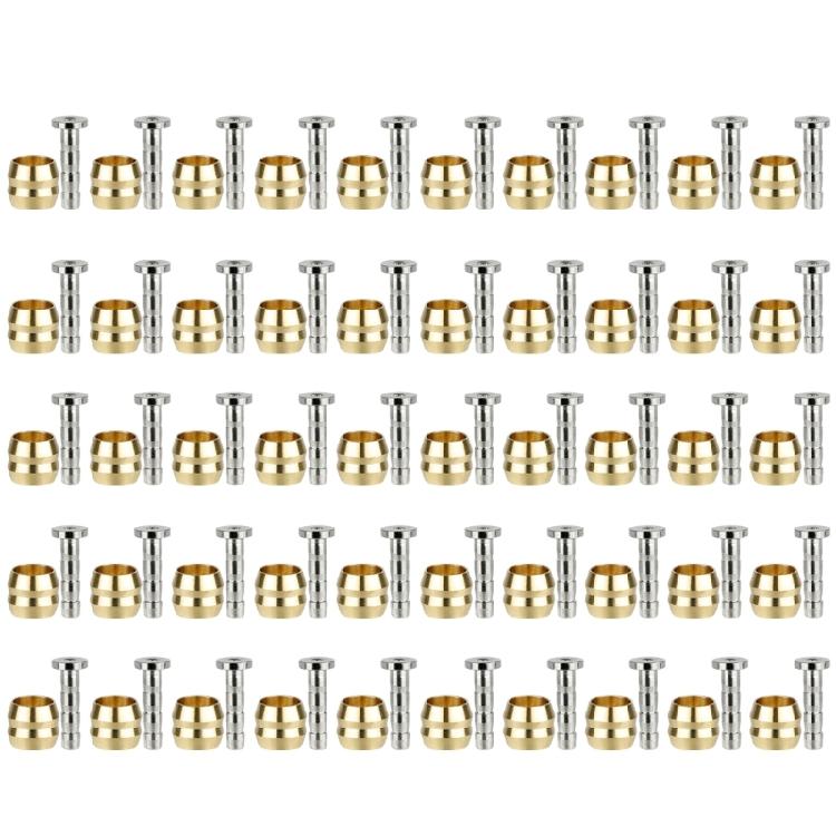 50 Set Bicycles Hydraulic Brake Hose Inset Replacements Part Brake Connector Insert Connecting Bolts Bleed