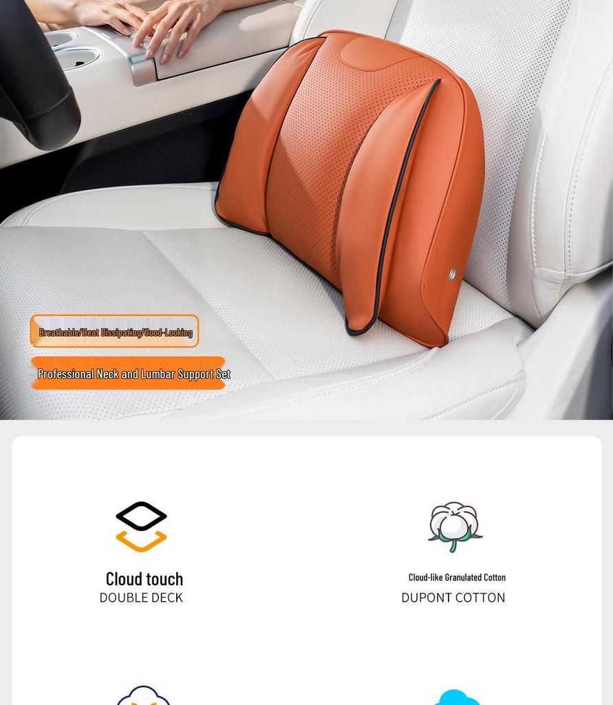 Universal Car Headrest Neck Pillow & Lumbar Support for Kaiyi Shiyue Kunlun Xuan Du Xuanjie Pro X3 V7 iEA