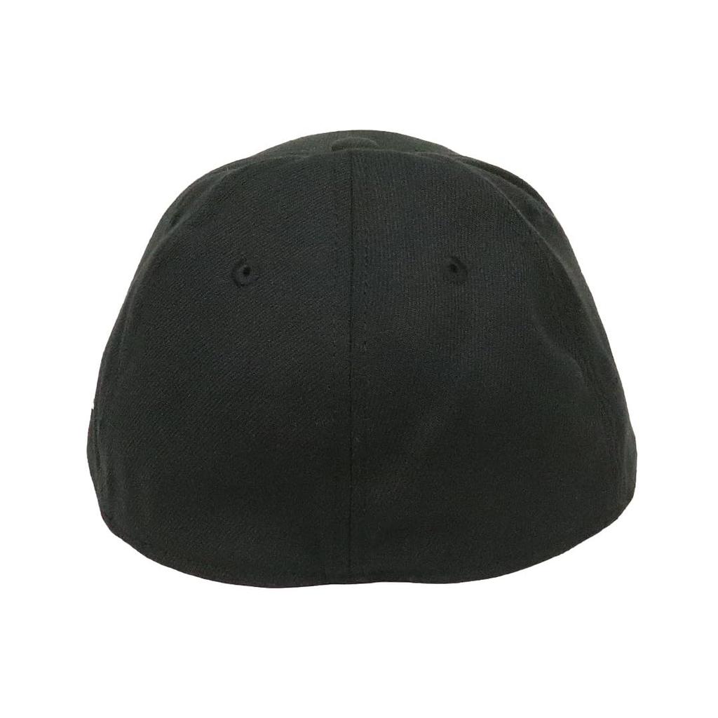 [New Era] Кепка для мужчин и женщин, NewEra 39THIRTY, Однотонная, Шляпа, Бейсболка, Стрейч, Эластичная, Логотип сбоку, Логотип-флаг, Бренд, SM, Черная, [Б/у]