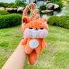 Plush Cartoon Big Tail Orange Car Keychain Cartoon Big Tail Doll Pendant  Kids Children Girls Boys