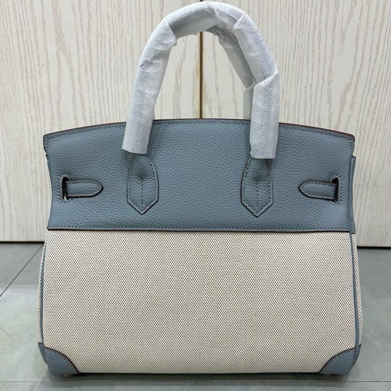 2026 новый первый слой коровья кожа с узором личи и холщовый холст платиновая сумка настоящая кожаная сумка-тоут европейская и американская сумка-мессенджер сумка