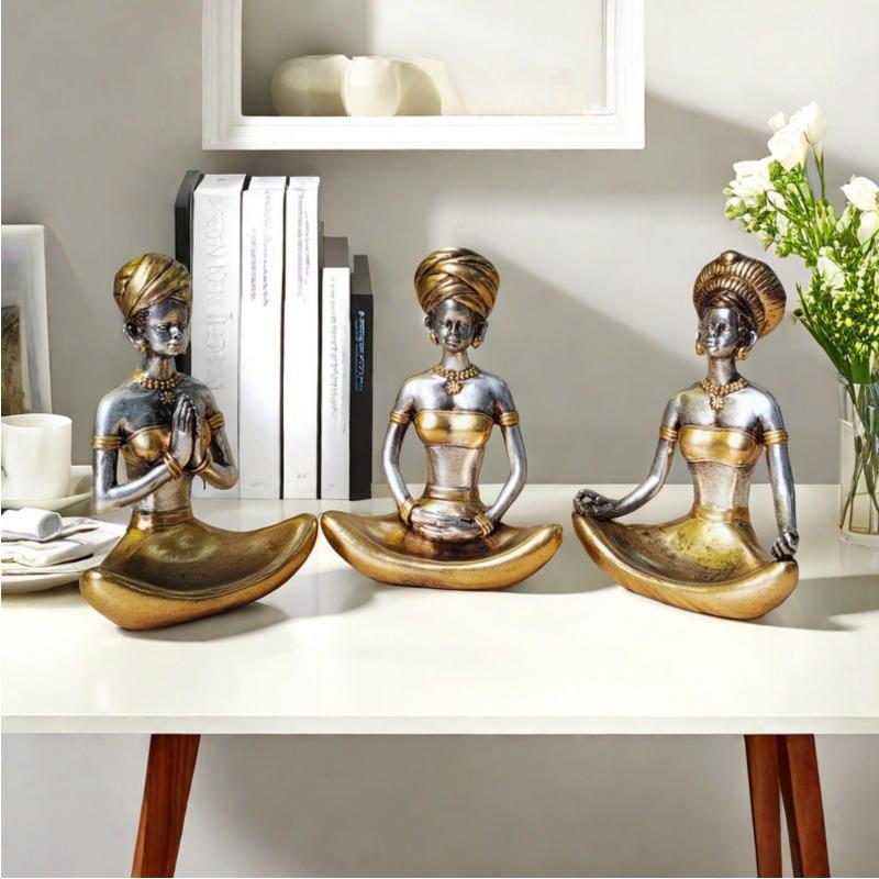 Простые абстрактные украшения для дома и студии йоги, украшения для йоги из смолы, подарочные украшения, украшения для свадебной комнаты