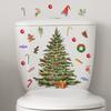 Christmas Snowman Toilet Sticker Fun Xmas Tree Removable Wall Sticker Novelty Home Decoration for Toilet