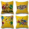 M&M's Шоколадная Конфета Мем Наволочка Декор Подушки Чехол для Подушки Печатный Чехол для Подушки на Диван