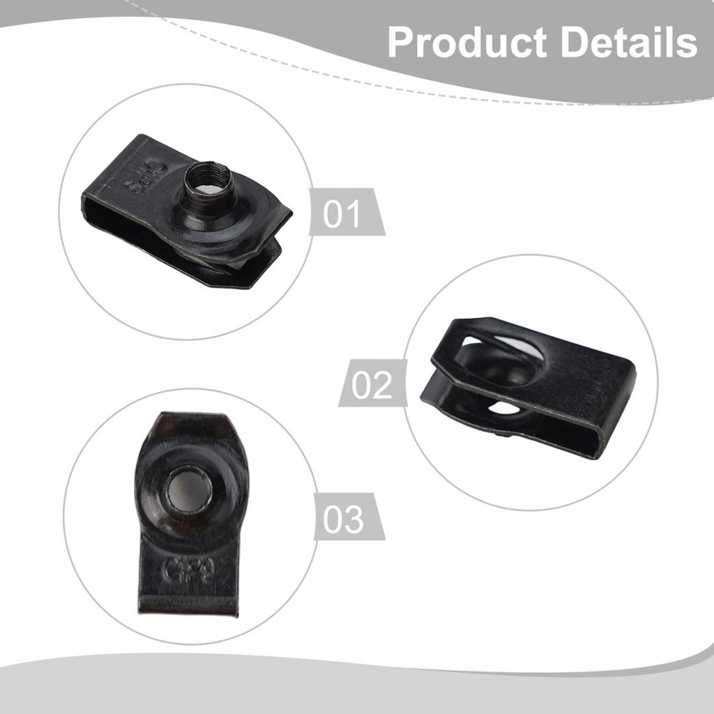 Комплект U-образных гаек-клипс для кузова, бампера, крыла, защиты двигателя