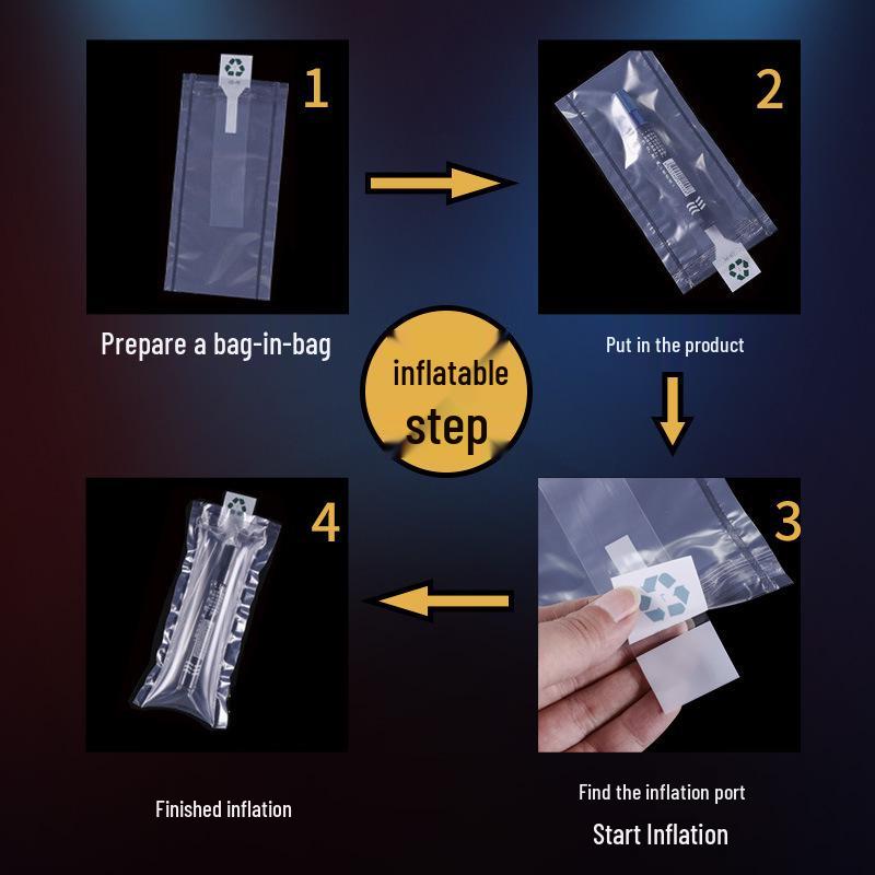 Double-Layer Shockproof Inflatable Air Column Bag for Cosmetics and Perfume Refill Bottles